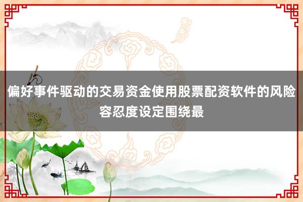偏好事件驱动的交易资金使用股票配资软件的风险容忍度设定围绕最